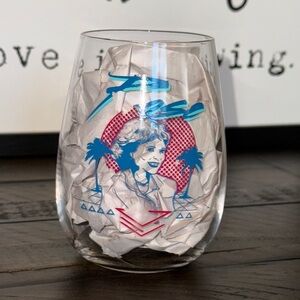 GOLDEN GIRLS ABC STUDIOS Retro Graphic Stemless Wine Glass (1) ROSE Betty White